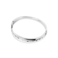 Women's Stainless Steel 18K Gold-Plated Bracelet – Bangle Interlaced Roman Numerals Cuff Silver, Dainty – Meiva bracelet