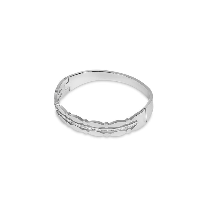 Women's Stainless Steel 18K Gold-Plated Bracelet – Bangle Madison Silver, Layered – Meiva bracelet
