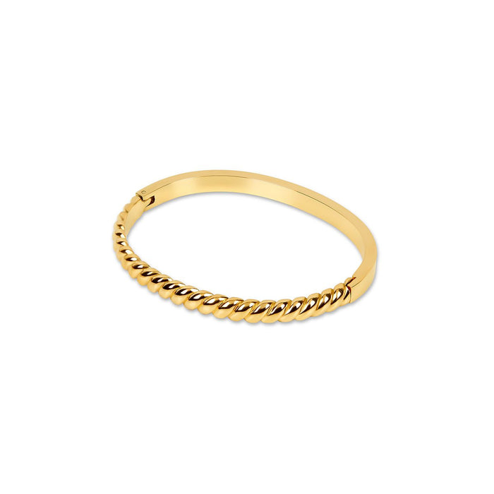 Women's Stainless Steel 18K Gold-Plated Bracelet – Bangle Pisa Cuff, Statement – Meiva bracelet