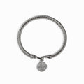 Women's Stainless Steel 18K Gold-Plated Bracelet – Bangle Saint Benedict Charm Cuff Silver – Meiva bracelet