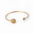 Women's Stainless Steel 18K Gold-Plated Bracelet – Bangle Tree of Life Cuff – Meiva bracelet
