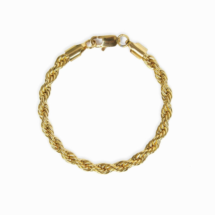 Women's Stainless Steel 18K Gold-Plated Bracelet – Brazilian Chain – Meiva bracelet
