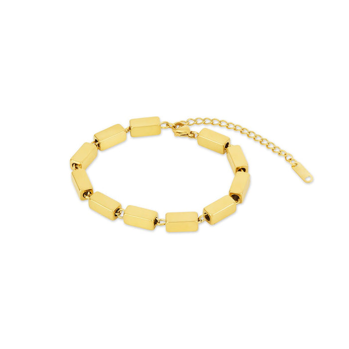 Women's Stainless Steel 18K Gold-Plated Bracelet – Cora, Dainty – Meiva bracelet