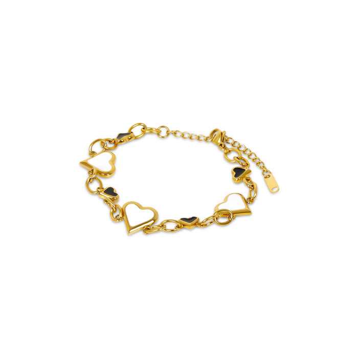 Women's Stainless Steel 18K Gold-Plated Bracelet – Love Glow Monochrome, Dainty – Meiva bracelet