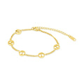 Women's Stainless Steel 18K Gold-Plated Bracelet – Sierra Pendant, Dainty – Meiva bracelet