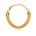 Women's Stainless Steel 18K Gold-Plated Bracelet – Smooth Woven – Meiva bracelet
