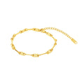 Women's Stainless Steel 18K Gold-Plated Bracelet – Tablet Link Chain, Dainty – Meiva bracelet