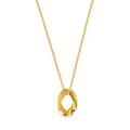 Women's Stainless Steel 18K Gold-Plated Crystal Necklace – Link Pendant – Meiva necklace