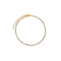 Women's Stainless Steel 18K Gold-Plated Cubic Zirconia Anklet – Amalfi Riviera – Meiva anklet