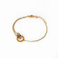 Women's Stainless Steel 18K Gold-Plated Cubic Zirconia Bracelet – Imperial Stone – Meiva bracelet
