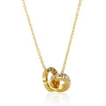 Women's Stainless Steel 18K Gold-Plated Cubic Zirconia Necklace – Imperial Stone, Dainty – Meiva necklace