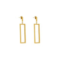 Women's Stainless Steel 18K Gold-Plated Earrings – Diana Geometric Rectangular – Meiva earrings