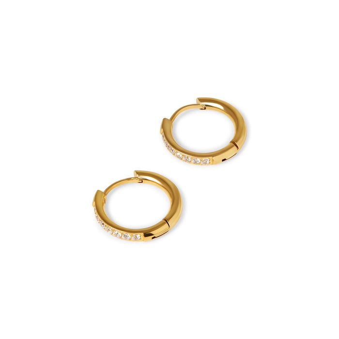 Women's Stainless Steel 18K Gold-Plated Earrings – Hoop Arielle Hoop – Meiva earrings