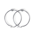 Women's Stainless Steel 18K Gold-Plated Earrings – Hoop Central Knot Hoop Silver – Meiva earrings