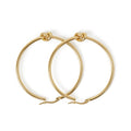 Women's Stainless Steel 18K Gold-Plated Earrings – Hoop Central Knot Hoop – Meiva earrings