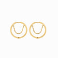 Women's Stainless Steel 18K Gold-Plated Earrings – Hoop Kite Hoop – Meiva earrings