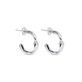 Women's Stainless Steel 18K Gold-Plated Earrings – Hoop Luci Hoop Earring Silver – Meiva earrings