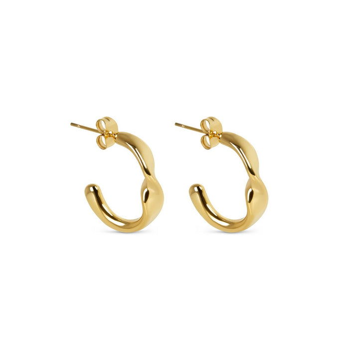 Women's Stainless Steel 18K Gold-Plated Earrings – Hoop Luci Hoop Earring – Meiva earrings