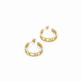 Women's Stainless Steel 18K Gold-Plated Earrings – Hoop Numeral Hoop – Meiva earrings