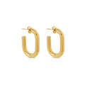 Women's Stainless Steel 18K Gold-Plated Earrings – Hoop Piper Hoop, Dainty – Meiva earrings