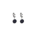 Women's Stainless Steel 18K Gold-Plated Earrings – Noir Pendant Silver – Meiva earrings