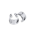 Women's Stainless Steel 18K Gold-Plated Earrings – Roman Numeral Rotating Silver Earring – Meiva earrings