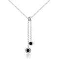 Women's Stainless Steel 18K Gold-Plated Necklace – Athenas Lariat Silver, Dainty – Meiva necklace