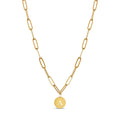 Women's Stainless Steel 18K Gold-Plated Necklace – Clip Chain Initial Letter – Meiva necklace