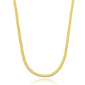 Women's Stainless Steel 18K Gold-Plated Necklace – Fine 2mm Snake Chain, Layered – Meiva necklace