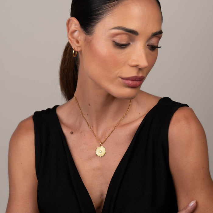 Women's Stainless Steel 18K Gold-Plated Necklace – Glow, Layered – Meiva necklace view 6