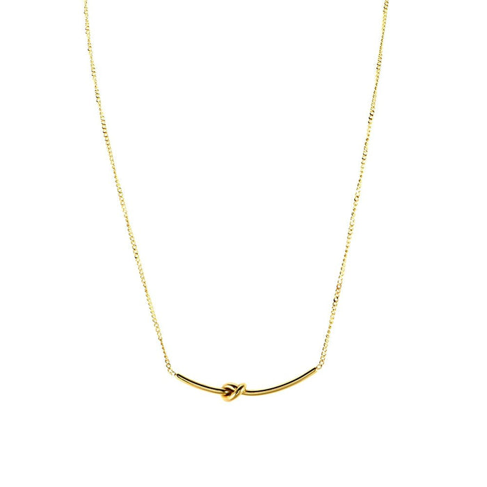 Women's Stainless Steel 18K Gold-Plated Necklace – Knot – Meiva necklace