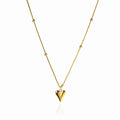 Women's Stainless Steel 18K Gold-Plated Necklace – Life Love Heart, Dainty – Meiva necklace