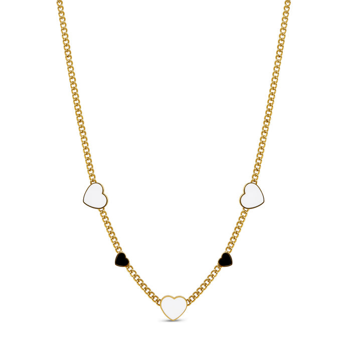 Women's Stainless Steel 18K Gold-Plated Necklace – Love Glow Monochrome, Dainty – Meiva necklace