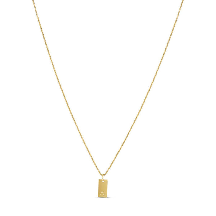 Women's Stainless Steel 18K Gold-Plated Necklace – Minimal Initial Letter – Meiva necklace