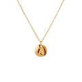 Women's Stainless Steel 18K Gold-Plated Necklace – Minimalist Initial Letter, Dainty – Meiva necklace