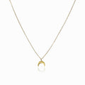 Women's Stainless Steel 18K Gold-Plated Necklace – Moon Pendant, Dainty – Meiva necklace