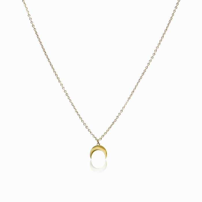 Women's Stainless Steel 18K Gold-Plated Necklace – Moon Pendant, Dainty – Meiva necklace