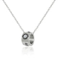Women's Stainless Steel 18K Gold-Plated Necklace – Roman Numeral Rotating Silver – Meiva necklace