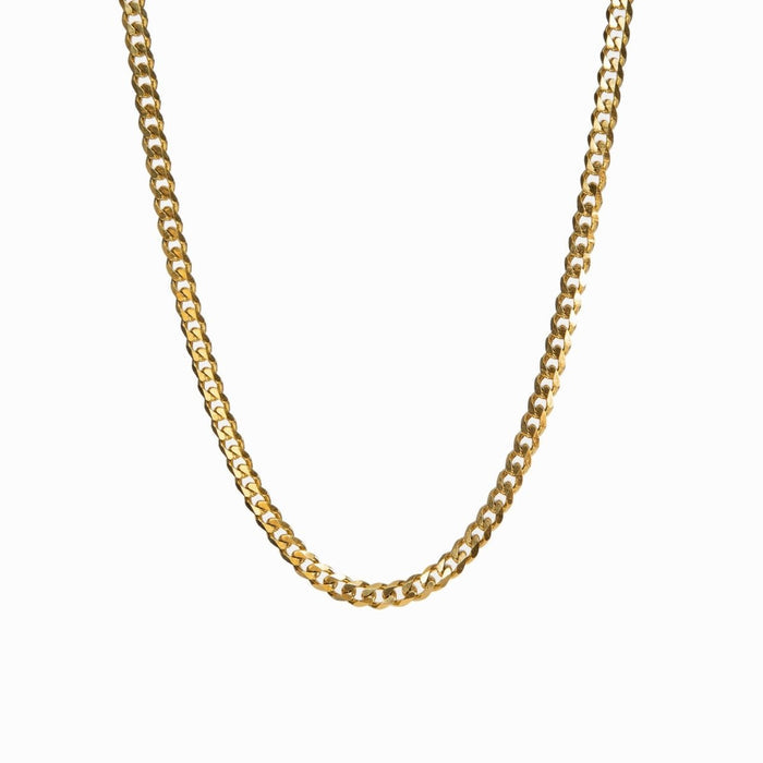 Women's Stainless Steel 18K Gold-Plated Necklace – Selenza Cuban Chain, Layered – Meiva necklace
