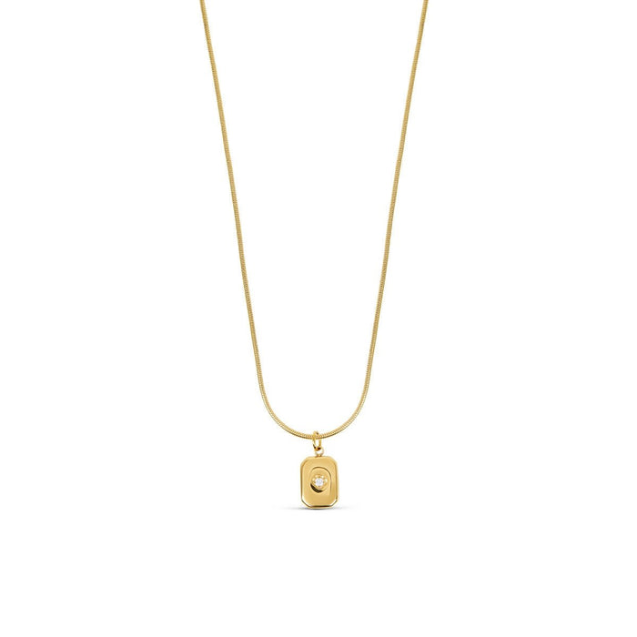 Women's Stainless Steel 18K Gold-Plated Necklace – Shine Pendant – Meiva necklace