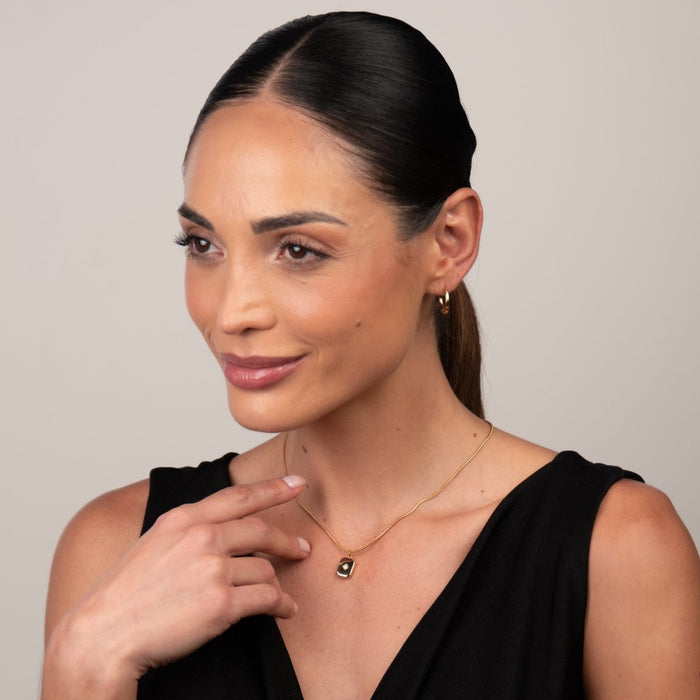 Women's Stainless Steel 18K Gold-Plated Necklace – Shine Pendant – Meiva necklace view 6
