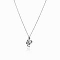 Women's Stainless Steel 18K Gold-Plated Necklace – Snake Pendant Silver, Layered – Meiva necklace