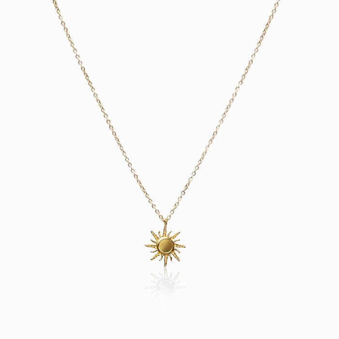 Women's Stainless Steel 18K Gold-Plated Necklace – Solstice Pendant – Meiva necklace