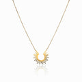 Women's Stainless Steel 18K Gold-Plated Necklace – Spike Pendant, Layered – Meiva necklace