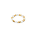 Women's Stainless Steel 18K Gold-Plated Pearl Ring – Dress – Meiva ring