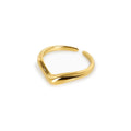 Women's Stainless Steel 18K Gold-Plated Ring – Aspen – Meiva ring