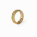 Women's Stainless Steel 18K Gold-Plated Ring – Chain, Statement – Meiva ring
