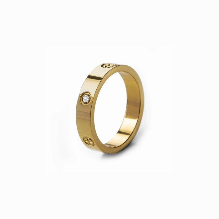 Women's Stainless Steel 18K Gold-Plated Ring – Classic Inspiration – Meiva ring