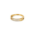 Women's Stainless Steel 18K Gold-Plated Ring – Double Layer, Layered – Meiva ring