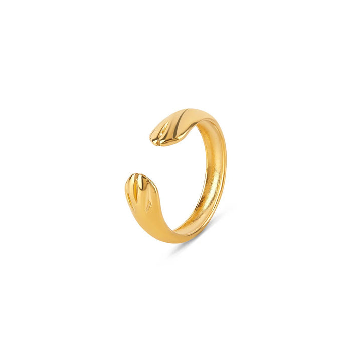 Women's Stainless Steel 18K Gold-Plated Ring – Embrace Adjustable – Meiva ring
